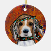 Beagle    keramisch ornament (Voorkant)