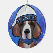 Beagle Keramisch Ornament (Links)