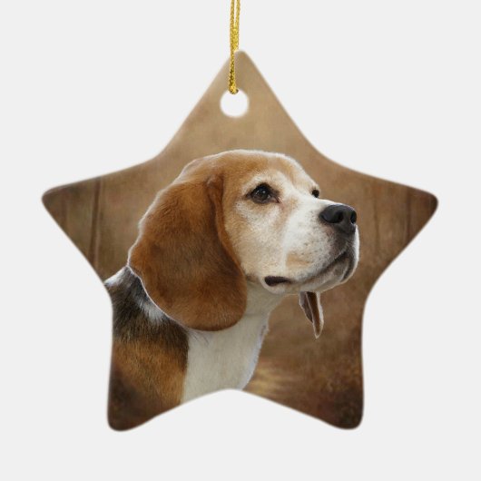 Beagle Keramisch Ornament (Voorkant)