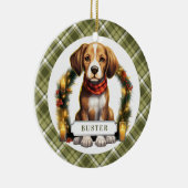 Beagle keramische cirkel Ornament (Rechts)