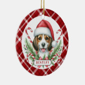 Beagle Keramische Cirkel Ornament (Rechts)