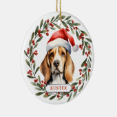 Beagle Keramische Cirkel Ornament (Rechts)