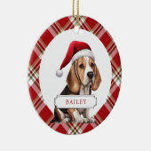 Beagle keramische cirkel Ornament (Rechts)