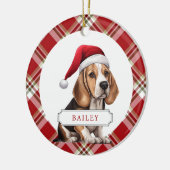 Beagle keramische cirkel Ornament (Links)