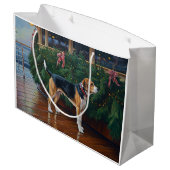 Beagle Kerst Cruise: Pawsome Vakantiegroet Groot Cadeauzakje (Achterkant Gekanteld)