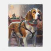 Beagle kerst feestelijk seizoen fleece deken (Voorkant)