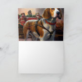 Beagle kerst feestelijk seizoen kaart (Binnen)