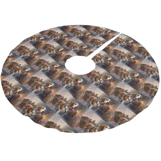 Beagle kerst feestelijk seizoen kerstboom rok (Gekanteld)