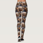 Beagle kerst feestelijk seizoen leggings (Achterkant)