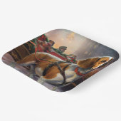 Beagle kerst feestelijk seizoen papieren bordje (Gebogen)