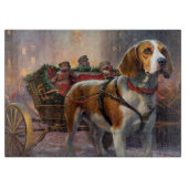 Beagle kerst feestelijk seizoen snijplank (Voorkant)