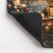 Beagle Kerst Feestelijke Reis Muismat (Hoek)