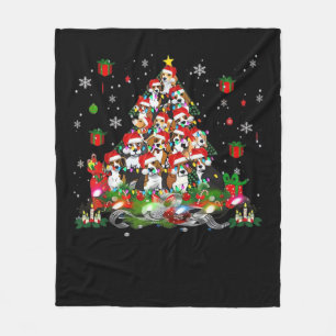 Beagle Kerst Grappige T-shirts Beagle Kerstboom Ho Fleece Deken