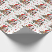 Beagle Kerst Hond Patroon Wrapping Papier (Hoek)