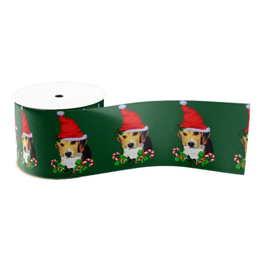 Beagle kerst Merry Grosgrain Lint (Spoel)
