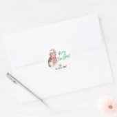 Beagle Kerst sticker (Envelop)