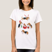 Beagle kerst t-shirt (Voorkant)