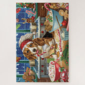 Beagle Kerstbakfeest: Festieve Kerstmis Legpuzzel (Verticaal)