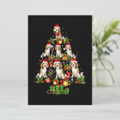 Beagle kerstboom Beagle Dog Love Xmas Gift Aankondiging (Staand voorkant)
