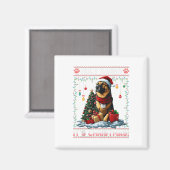 Beagle Kerstboom Lights Decorations Hondenliefhebb Magneet (Voorkant / Achterkant)