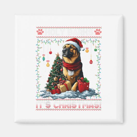 Beagle Kerstboom Lights Decorations Hondenliefhebb Magneet (Voorkant)