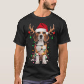 Beagle Kerstboom Shirt Beagle Santa Hat Lover (Voorkant)