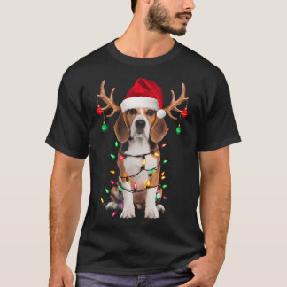 Beagle Kerstboom Shirt Beagle Santa Hat Lover