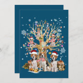 Beagle Kerstboomornament Voor Hondenliefhebber Kaart (Voorkant / Achterkant)