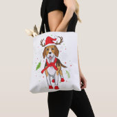 Beagle kerstcadeau tote bag (Dichtbij)