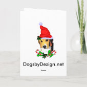 Beagle kerstcadeaus feestdagen kaart (Achterkant)