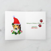 Beagle kerstcadeaus feestdagen kaart (Binnen)