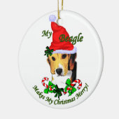 Beagle kerstcadeaus Ornament (Links)