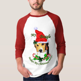 Beagle kerstcadeaus t-shirt