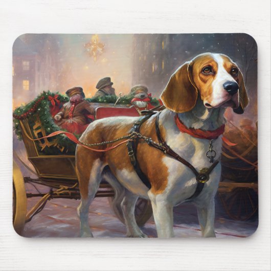 Beagle Kerstfeest Seizoen Muismat (Voorkant)