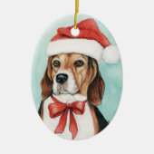 Beagle Kersthond Art Ornament (Voorkant)