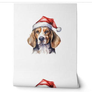 Beagle Kersthond Behang