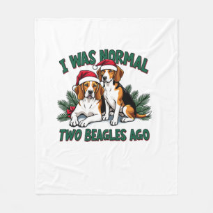 Beagle Kersthond Eigenaar Xmas Vakantie Panama Fleece Deken