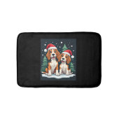 Beagle Kersthond Eigenaar Xmas Vakantie Panama Lon Badmat (Voorkant)