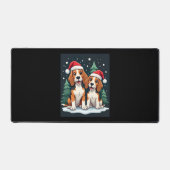 Beagle Kersthond Eigenaar Xmas Vakantie Panama Lon Bureaumat (Voorkant)