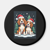 Beagle Kersthond Eigenaar Xmas Vakantie Panama Lon Magneet (Voorkant)