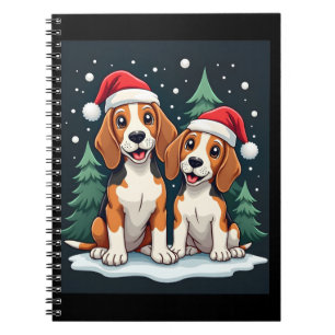 Beagle Kersthond Eigenaar Xmas Vakantie Panama Lon Notitieboek