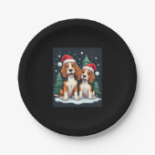 Beagle Kersthond Eigenaar Xmas Vakantie Panama Lon Papieren Bordje (Voorkant)