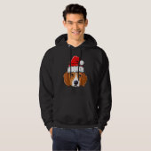 Beagle Kersthond Kerstmis kerstman kerstpas Kinder Hoodie (Voorkant volledig)