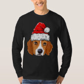 Beagle Kersthond Kerstmis kerstman kerstpas Kinder T-shirt (Voorkant)