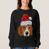 Beagle Kersthond Kerstmis kerstman kerstpas Kinder Trui (Voorkant)