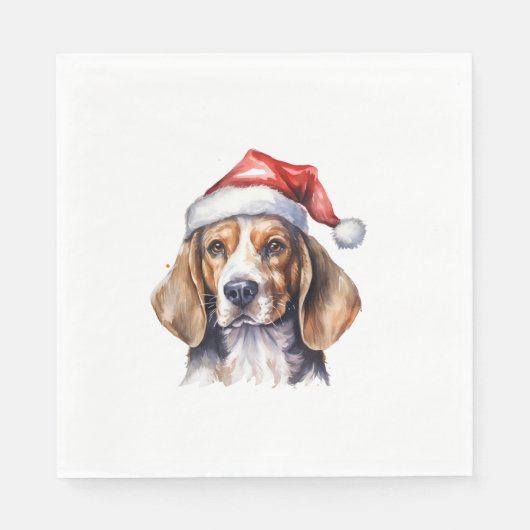 Beagle Kersthond Servet (Voorkant)