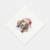Beagle Kersthond Servet (Hoek)
