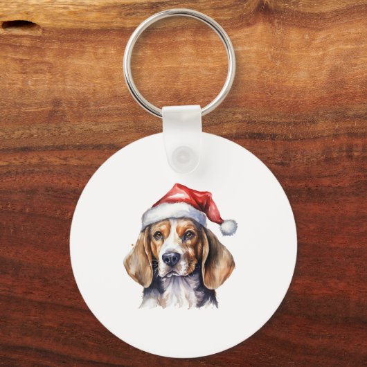 Beagle Kersthond Sleutelhanger (Voorkant)