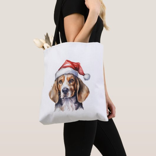 Beagle Kersthond Tote Bag (Dichtbij)