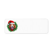 Beagle kerstkrans etiket (Voorkant)